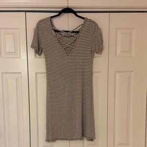 Striped Short Sleeve Dress